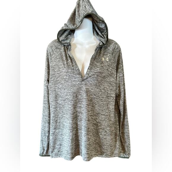 Under Armour Womens M/L Olive Heathered Hoodie Top - Picture 1 of 8
